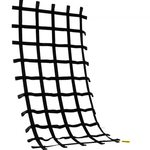 VEVOR Climbing Cargo Net, 8' x 4' Playground Climbing Net, Polyester Material, Rope Ladder, Swingset, Large Military Climbing Cargo Net for Kids & Adult, Indoor & Outdoor, Treehouse, Jungle Gym, Black