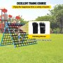 VEVOR Climbing Cargo Net, 8' x 6' Playground Climbing Net, Polyester Material, Rope Ladder, Swingset, Large Military Climbing Cargo Net for Kids & Adult, Indoor & Outdoor, Treehouse, Jungle Gyms