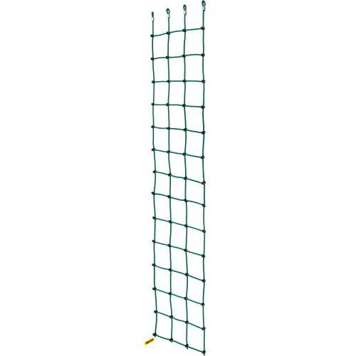 VEVOR Climbing Cargo Net, 30" x 150" Climbing Net, Polyester Playground Climbing Cargo Net, Rope Ladder, Swingset, Large Military Climbing Cargo Net for Kid & Adult, Indoor & Outdoor, Treehouse, Green