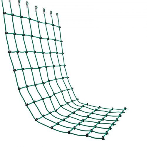 VEVOR Climbing Cargo Net, 70" x 119" Climbing Net, Polyester Playground Climbing Cargo Net, Rope Ladder, Swingset, Large Military Climbing Cargo Net for Kids & Adult, Indoor & Outdoor,Treehouse, Green