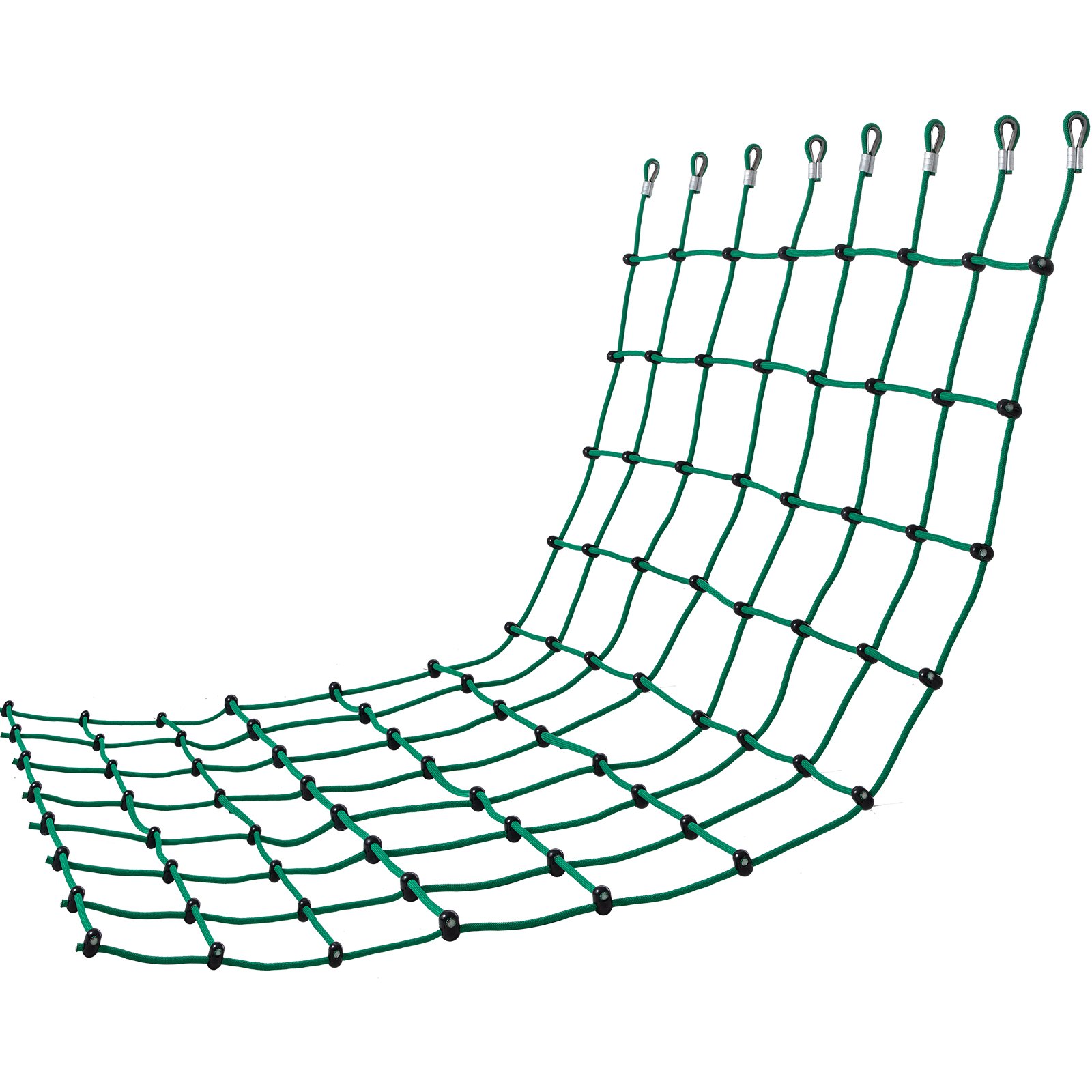 VEVOR Climbing Cargo Net, 70" x 119" Climbing Net, Polyester Playground Climbing Cargo Net, Rope Ladder, Swingset, Large Military Climbing Cargo Net for Kids & Adult, Indoor & Outdoor,Treehouse, Green