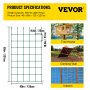 VEVOR Climbing Cargo Net, 49" x 77" Climbing Net, Polyester Playground Climbing Cargo Net, Rope Ladder, Swingset, Large Military Climbing Cargo Net for Kids & Adult, Indoor & Outdoor, Treehouse, Green