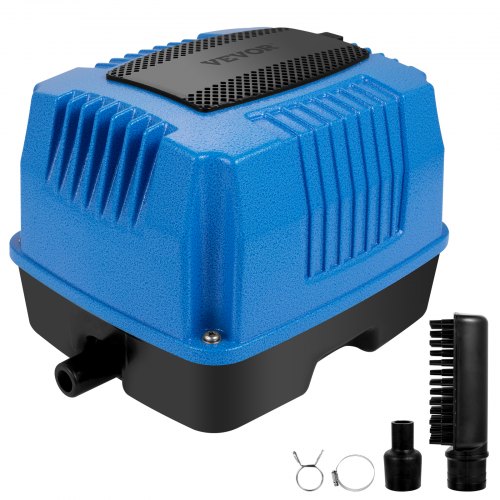 VEVOR Linear Air Pump, 105W/110V Septic Air Pump, 42Kpa Septic Aerator Pump w/46 Outlets Diffuser, Max Air Flow Rate 2550GPH, Max Water Depth 13ft for Fish Pond, Aquarium, Hydroponics, Septic System