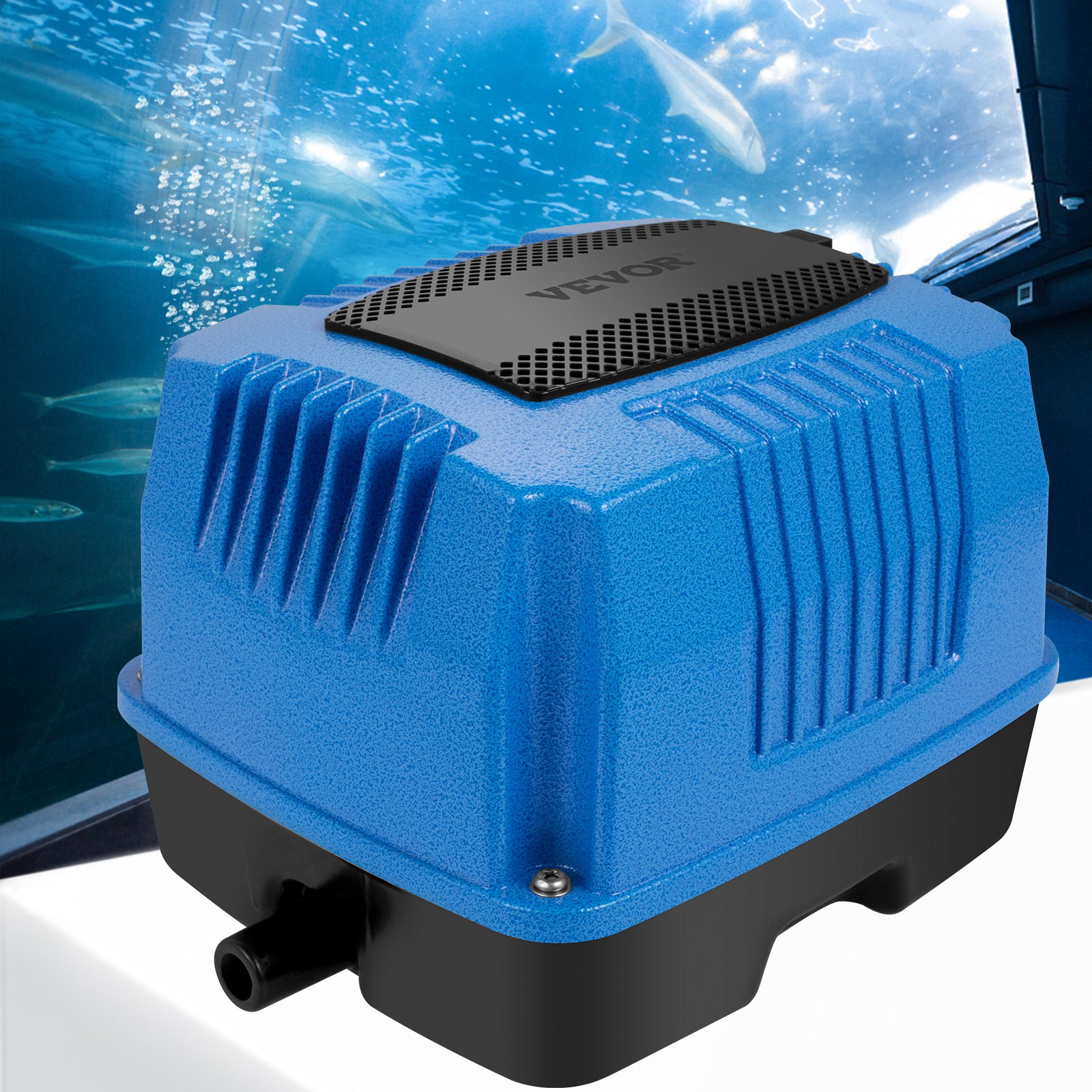 VEVOR Linear Air Pump, 105W/110V Septic Air Pump, 42Kpa Septic Aerator Pump w/46 Outlets Diffuser, Max Air Flow Rate 2550GPH, Max Water Depth 13ft for Fish Pond, Aquarium, Hydroponics, Septic System