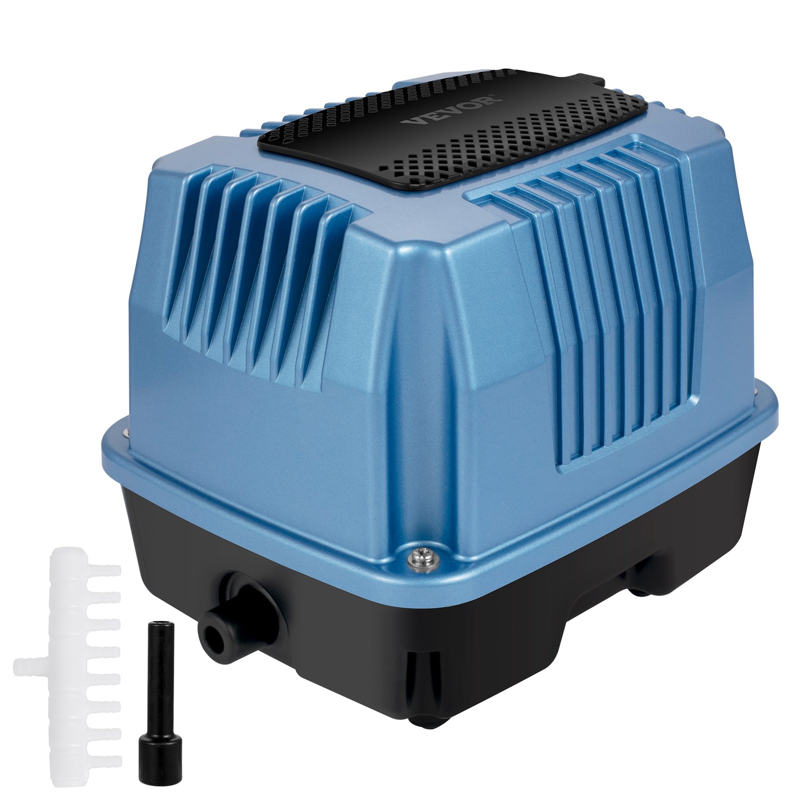 Bomba de aire lineal VEVOR, bomba de aire séptica de 25 W/110 V, bomba de aireador séptico de 28 Kpa con difusor de 8 salidas, caudal de aire máximo 635 GPH, profundidad máxima de agua de 3.3 pies para estanque de peces, acuario, hidroponía, sistema séptico