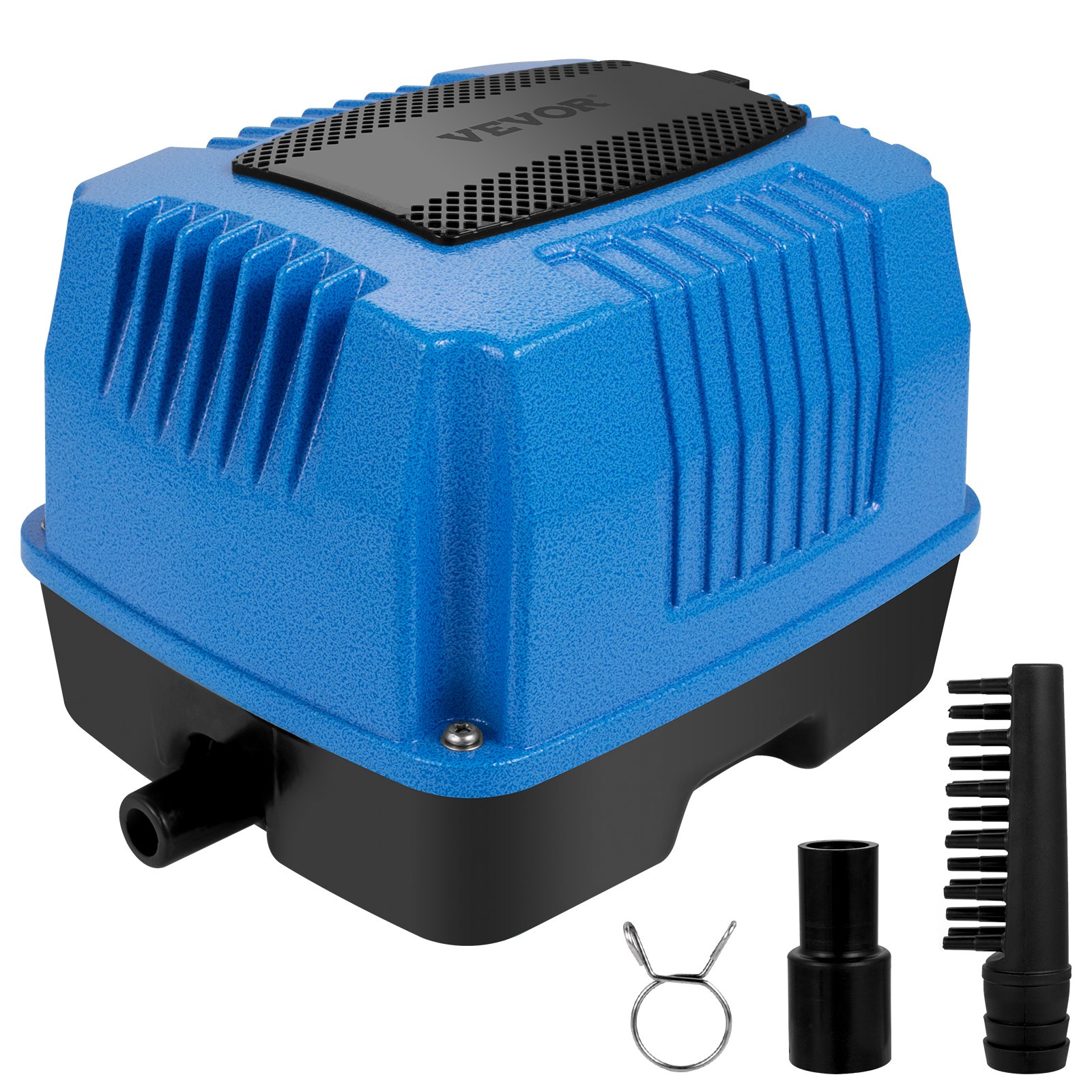 VEVOR Linear Air Pump, 40W/110V Septic Air Pump, 28Kpa Septic Aerator Pump w/17 Outlets Diffuser, Max Air Flow Rate 1350GPH, Max Water Depth 3.3ft for Fish Pond, Aquarium, Hydroponics, Septic System