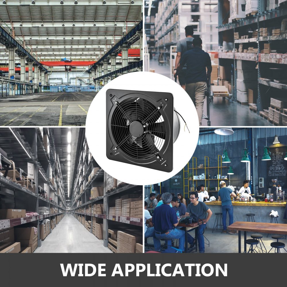 16" Industrial Ventilation Extractor Metal Exhaust Commercial Fan Speed 2260rpm