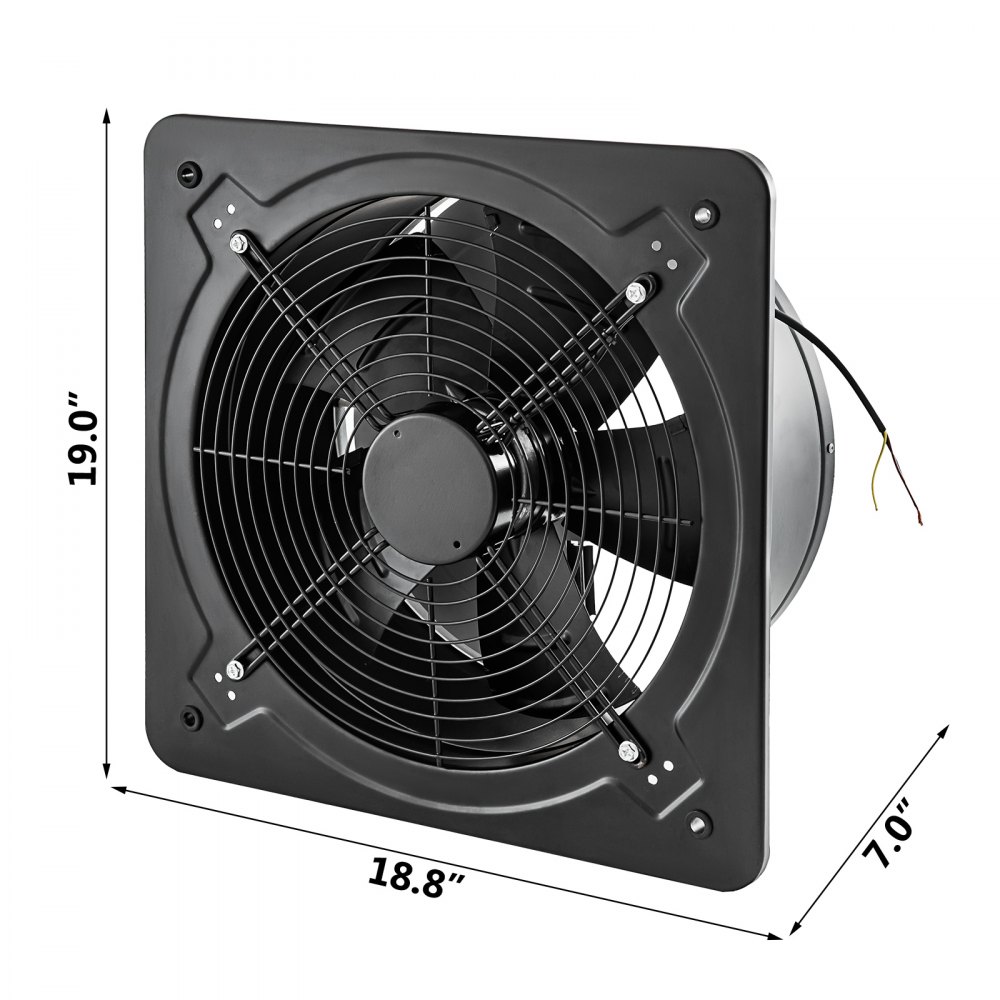 16" Industrial Ventilation Extractor Metal Exhaust Commercial Fan Speed 2260rpm