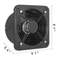 VEVOR Industrial Ventilation Extractor Metal Axial Exhaust Commercial 12 inch Air Blower Fan 250MM opening exhaust fan 2800 RPM Low Noise Stable Running