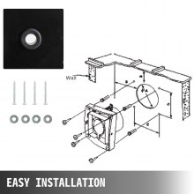 VEVOR 12 Inch Industrial Ventilation Extractor Metal Axial Exhaust 300MM Air Puller Fan (300MM/12 Inch)