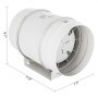 8in Inline Duct Fan Hydroponic Ventilation Blower 146/162w Bathroom Exhaust