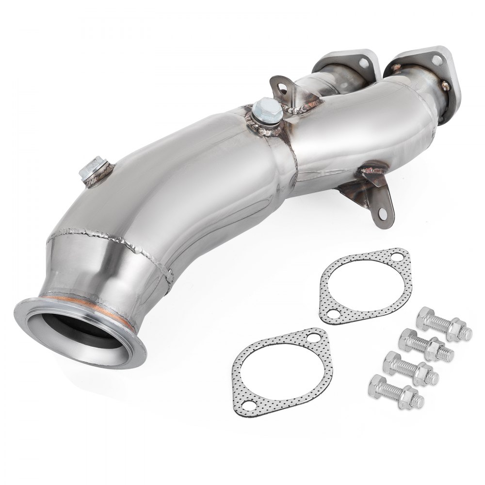 Polished Exhaust Down Pipe For 11-12 BMW E82 E88 E90 E92 N55 B30 Single Turbo