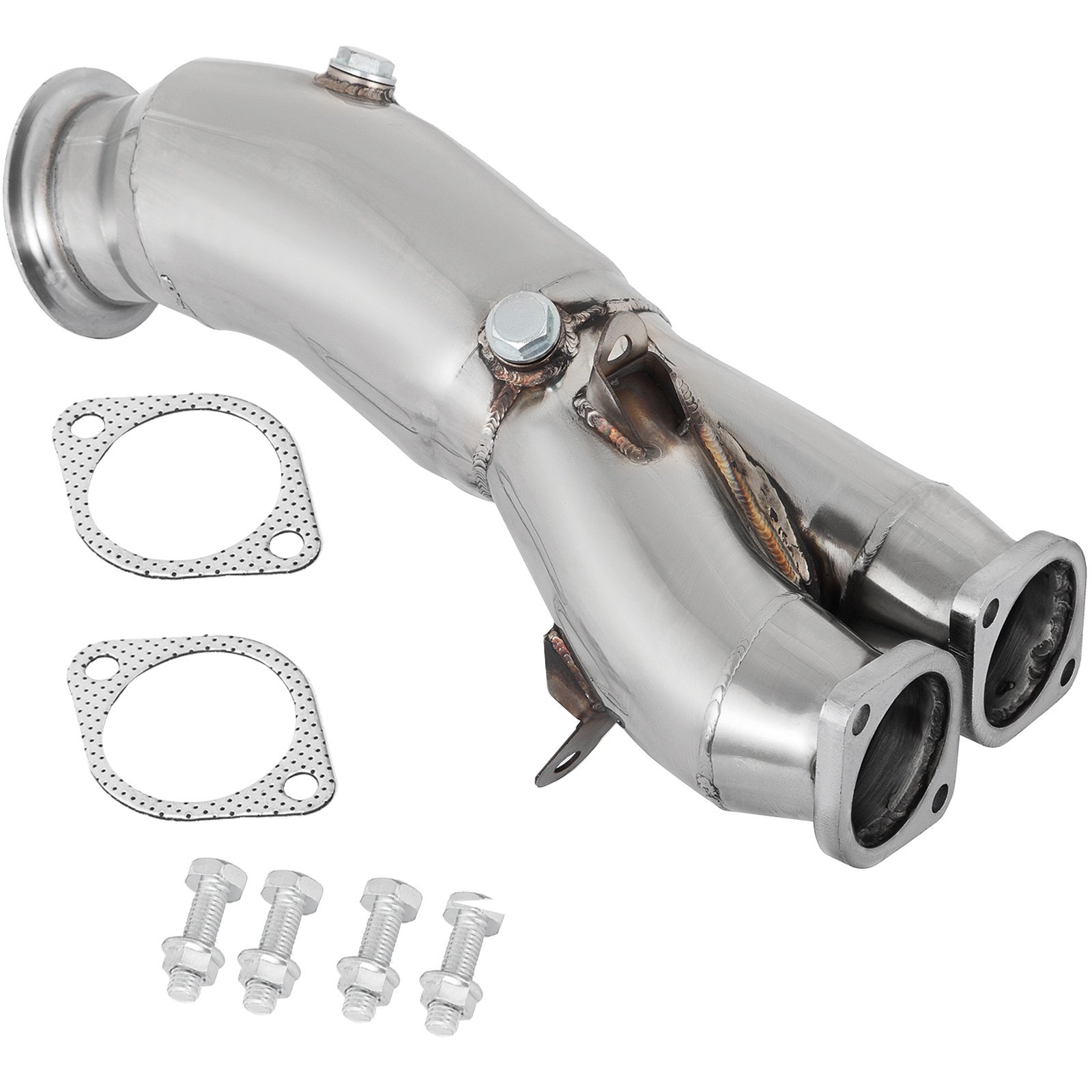 Polished Exhaust Down Pipe For 11-12 BMW E82 E88 E90 E92 N55 B30 Single Turbo