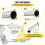 VEVOR High Flow Downpipe Exhaust Converter Pipe Fits 97-05 Audi A4 B5 B6/Passat 1.8T, Up to 10-15 Horsepower, Turbo-Charged 1.8L/1.8T I4 DOHC Engines
