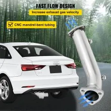 High Flow Downpipe Exhaust Converter Pipe Fit 97-05 Audi A4 B5 B6 VW Passat 1.8T