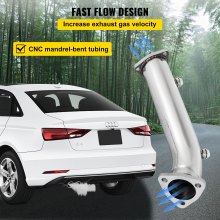 High Flow Downpipe Exhaust Converter Pipe Fits 97-05 Audi A4 B5 B6/Passat 1.8T