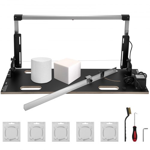 VEVOR Desktop Styrofoam Cutting Machine 42 cm Max. Cut Thickness Foam Cutter 132 cm Max. Cut Length Hot Wire Foam Cutter 0-90° Styrofoam Cutter with Six Heating Wires for Cutting Foams Pearl Cotton
