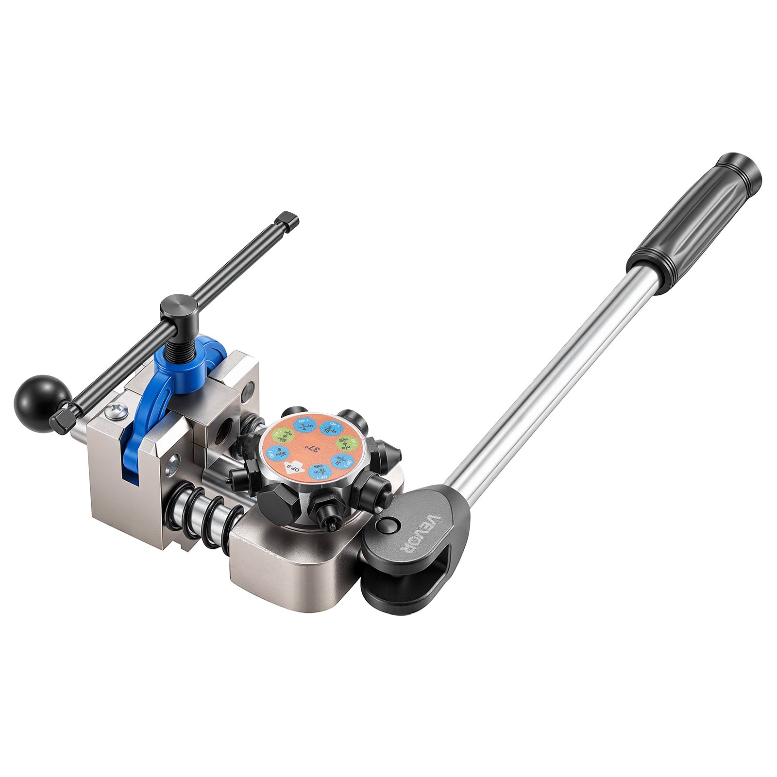 VEVOR Professional Brake Line Flaring Tool, 45 & 37 Degree Double Flare Bubble Flare Tool Kit for 4.76mm, 6.35mm, 7.94mm, 9.52mm Copper Aluminum Thin Steel Tubes