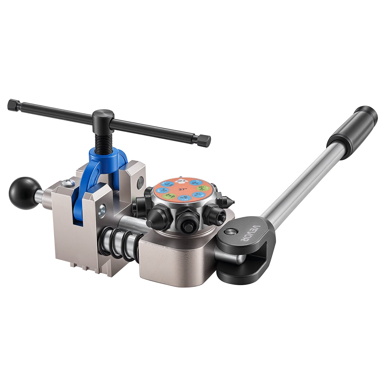 VEVOR Professional Brake Line Flaring Tool, 45 & 37 Degree Double Flare Bubble Flare Tool Kit for 4.76mm, 6.35mm, 7.94mm, 9.52mm Copper Aluminum Thin Steel Tubes