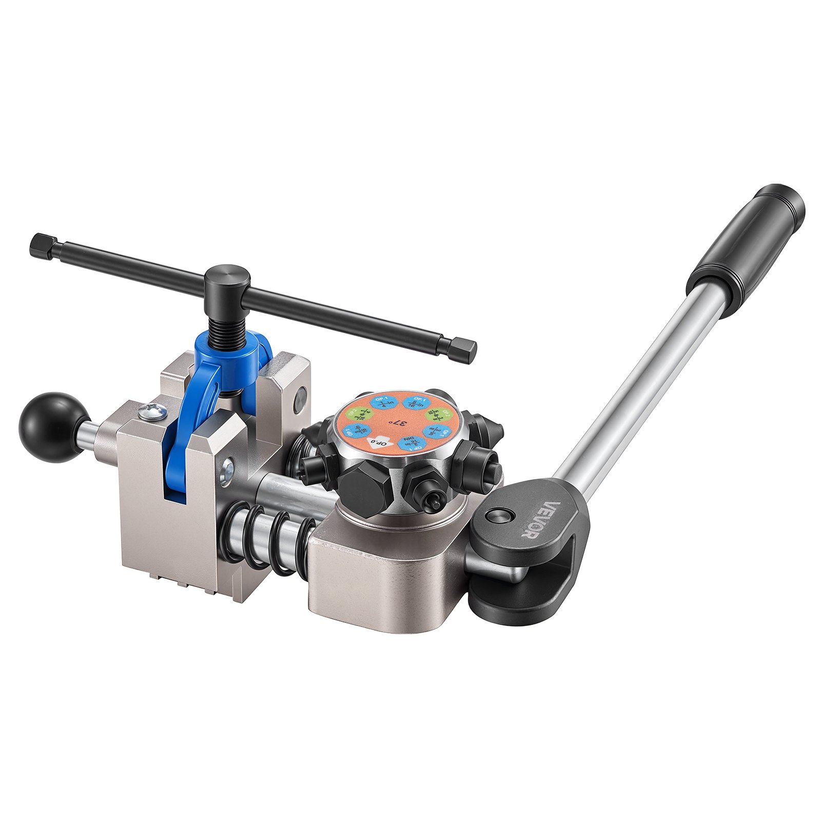 VEVOR Professional Brake Line Flaring Tool, 45 & 37 Degree Double Flare Bubble Flare Tool Kit for 4.76mm, 6.35mm, 7.94mm, 9.52mm Copper Aluminum Thin Steel Tubes