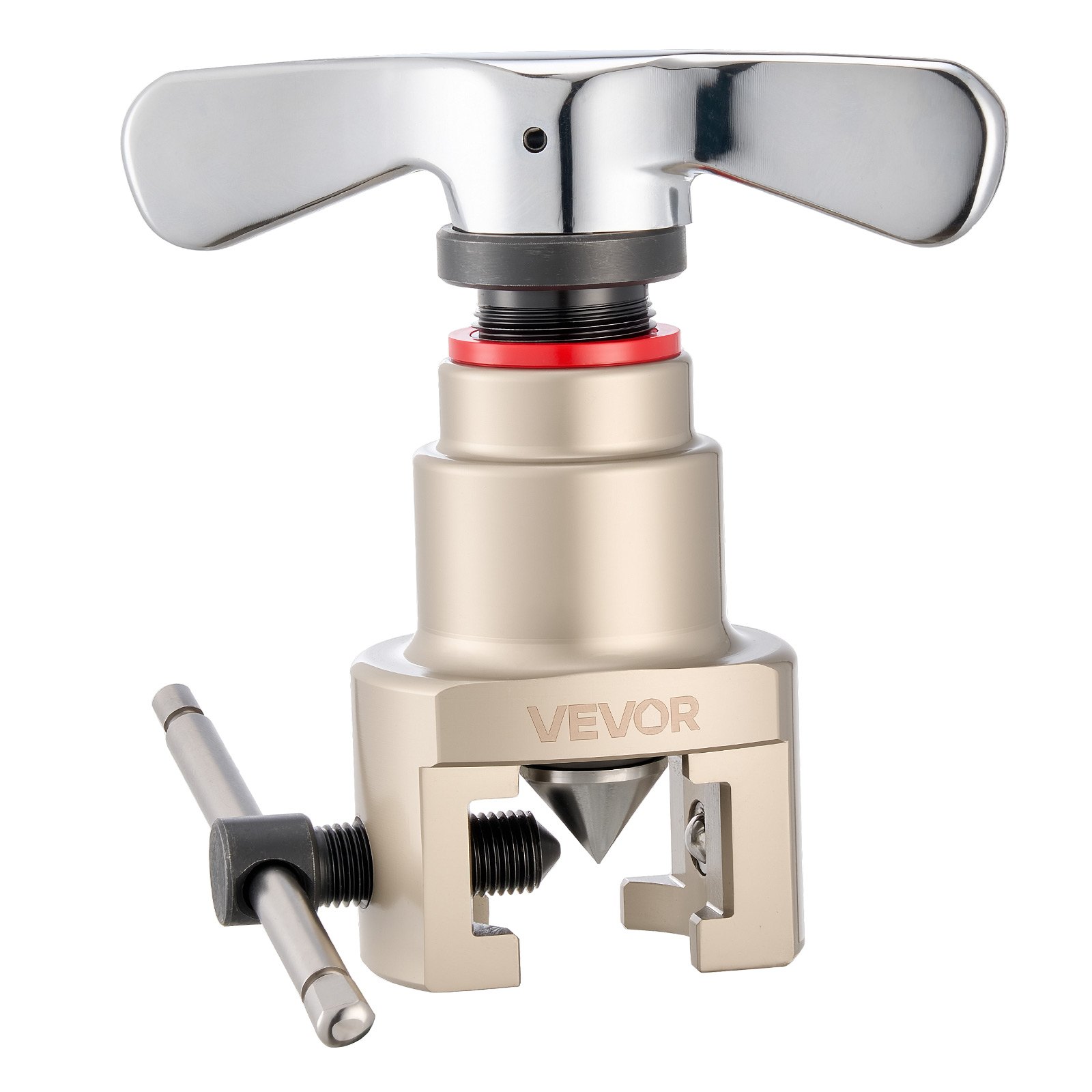 VEVOR Flaring Tool HVAC, 45° Eccentric Single Flaring Tool for 1/4"-3/4" & 6-19mm Copper Aluminum Tubes - with Metric & SAE Clamps, Tube Cutter & Toolbox for Refrigeration Air Conditioner Repair