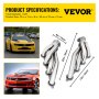 VEVOR Exhaust Header Set 1 5/8" Exhaust Turbo Headers Stainless Steel LS Swap Exhaust Headers, Engine Conversion LS Swap Shorty Headers for Chevy LS1 LS2 LS3 LS6 LS7 SUV, Camaro Firebird Truck