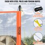 VEVOR Volleyball and Badminton Set, Outdoor Portable Badminton Net, Adjustable Height Steel Poles, Professional Combo Set with PVC Volleyball, Pump, Carrying Bag, Easy Setup for Backyard Beach Lawn
