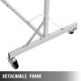 VEVOR Painting Rack 5ft-7ft Adjustable Height, Automotive Paint Stand 8 Hooks, Auto Body Stand for Hoods Doors, Painting Drying Rack w/ 4 Swiveling Wheels, Paint Rack Stand, Automotive Tools, White