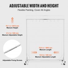 Newly Upgraded！VEVOR Painting Rack Adjustable Paint Hanger 8 Hooks Auto Body Painting Stand