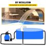 Pool Waterfall Fountain Stainless Steel Fountain 20cm x 40cm for Pool Garden Outdoor <