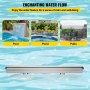 VEVOR Pool Fountain Stainless Steel Pool Waterfall Spillway with Pipe Connector Rectangular Garden Outdoor (59.1")