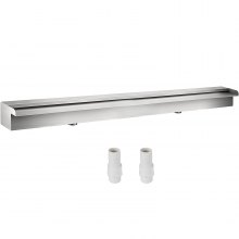 59.1" x 4.5" x 3.1" Stainless Steel Decorative Waterfall Pool Fountain For Garden Pond Indoors And Outdoors