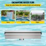 VEVOR Pool Fountain Stainless Steel Pool Waterfall Spillway with Pipe Connector Rectangular Garden Outdoor (11.8")