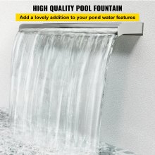 11.8" x 4.5" x 3.1" Stainless Steel Decorative Waterfall Pool Fountain For Garden Pond Indoors And Outdoors