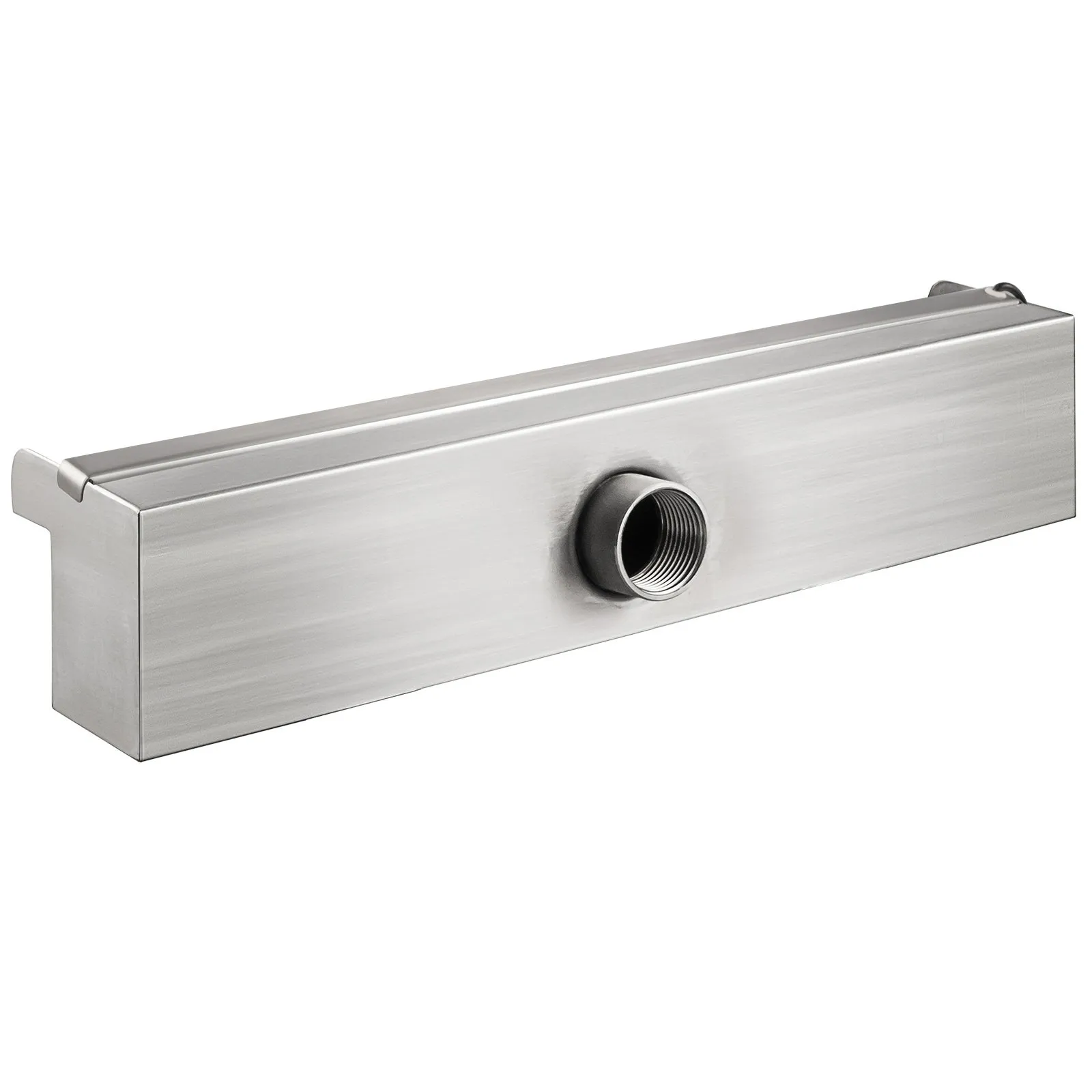 stainless steel VEVOR pool fountain with central threaded inlet.