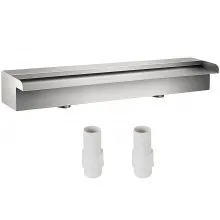 23.6" x 4.5" x 3.1" Stainless Steel Decorative Waterfall Pool Fountain For Garden Pond Indoors And Outdoors