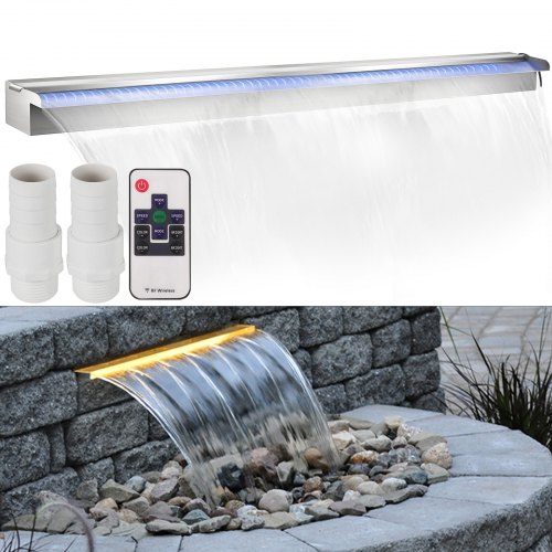 VEVOR 120cm Swimming Pool Waterfall Feature Fountain Water Blade Spillway AU