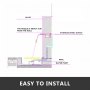 VEVOR Stainless Steel Waterfall Pool Fountain 17.7 x 4.5 x 3.1 Inch Rectangular Pool Fountain with LED Strip Light Constructed Stainless Steel Swimming Pond Waterfall Blade Cascade