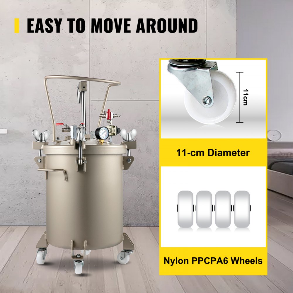 VEVOR 5.3 G/20 L Spray Paint Pressure Pot Tank Manual Air Paint Pressure Pot
