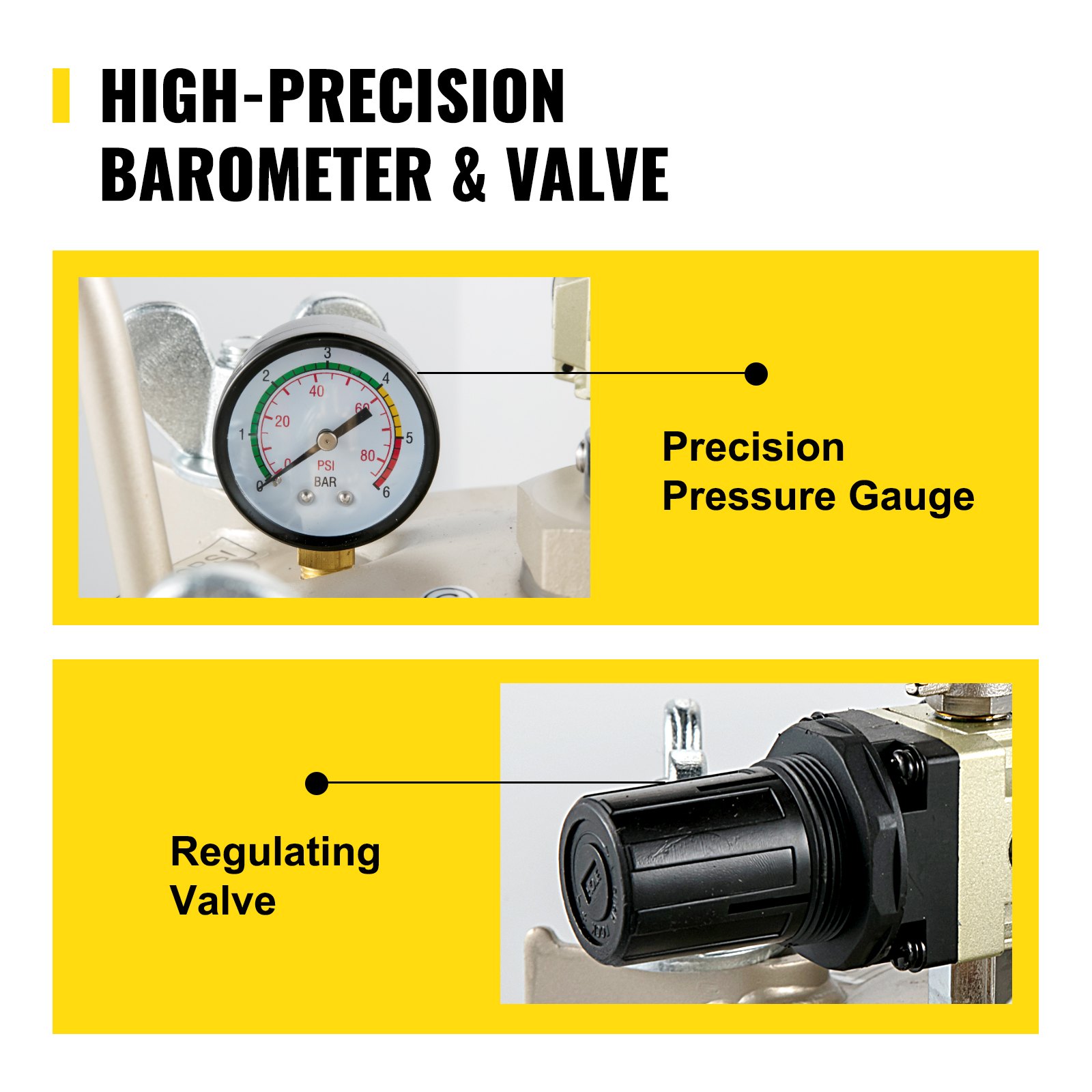 VEVOR 5.3 G/20 L Spray Paint Pressure Pot Tank Manual Air Paint Pressure Pot