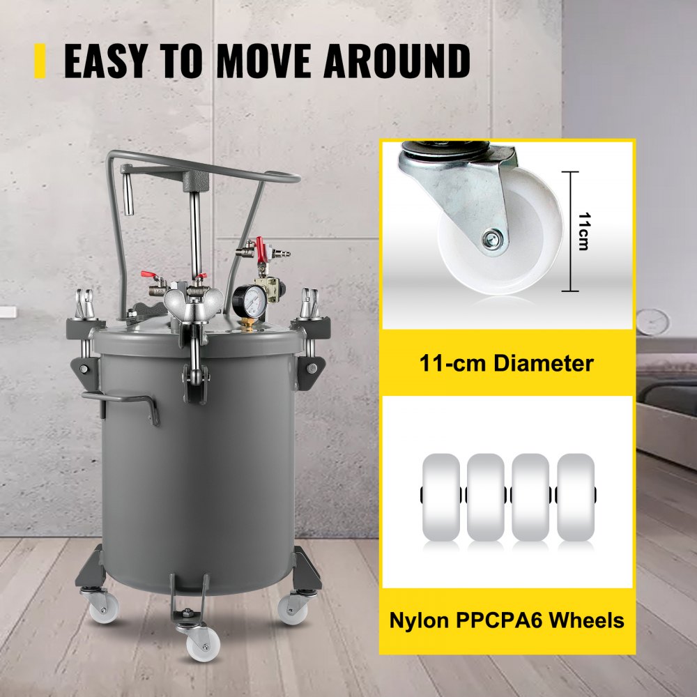 VEVOR 5.3 Gal/ 20L Spray Paint Pressure Pot Tank Manual Air Paint Pressure Pot