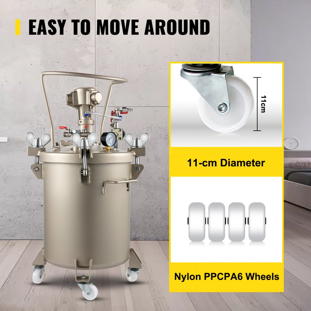 VEVOR 5.3Gal/ 20L Spray Paint Pressure Pot Tank Automatic Air Paint Pressure Pot