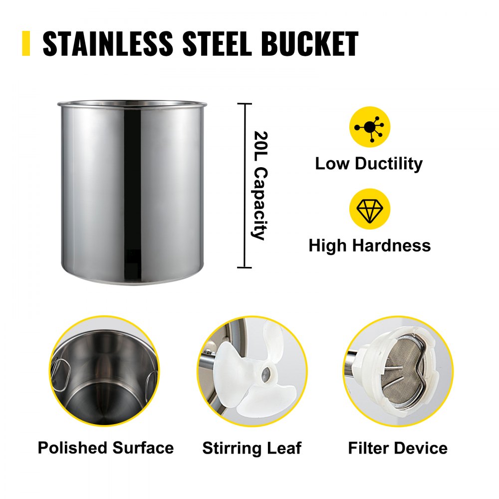 VEVOR 5.3Gal/ 20L Spray Paint Pressure Pot Tank Automatic Air Paint Pressure Pot