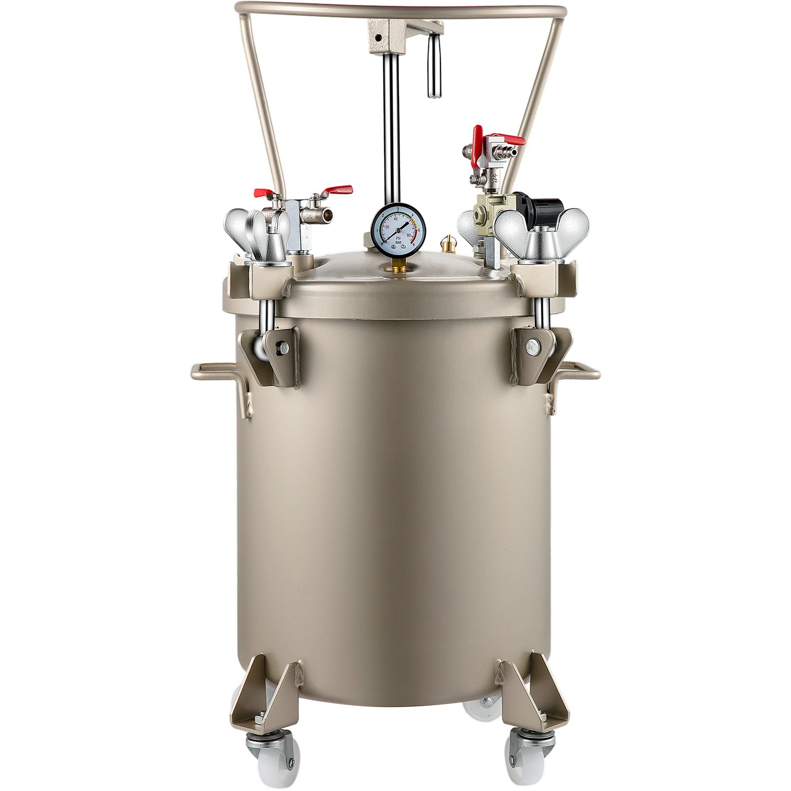 VEVOR 10.5G/40L Spray Paint Pressure Pot Tank Manual Air Paint Pressure Pot Gold