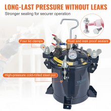 VEVOR Spray Paint Pressure Pot Tank 10L/2.5gal Resin Pressure Feed Paint Tank