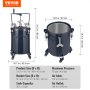 VEVOR Spray Paint Pressure Pot Tank, 30L/8gal Air Paint Pressure Pot with Manual Mixing Agitator, Leak Repair Sealant for Industry Home Decor Architecture Construction Automotive Painting, 70PSI Max