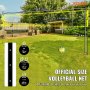 VEVOR Outdoor Portable Volleyball Net System, Adjustable Height Steel Poles, Professional Volleyball Set with PVC Volleyball, Pump, Carrying Bag, Heavy Duty Volleyball Net for Backyard, Beach, Lawn