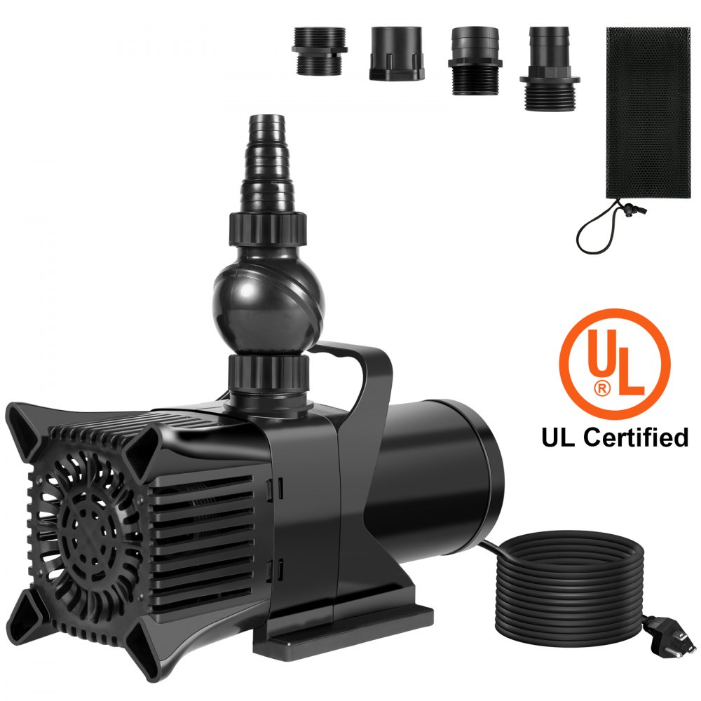 VEVOR Submersible Water Pump 2100GPH Pond Pump 20FT 180W for Waterfall Fountain