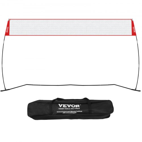 VEVOR Freestanding Volleyball Training Net for Indoor or Outdoor Use, Adjustable Height Portable Net System with Carrying Bag, Professional Volleyball Practice Trainer for Hitting or Serving Drills