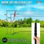 VEVOR Freestanding Volleyball Training Net for Indoor or Outdoor Use, Adjustable Height Portable Net System with Carrying Bag, Professional Volleyball Practice Trainer for Hitting or Serving Drills
